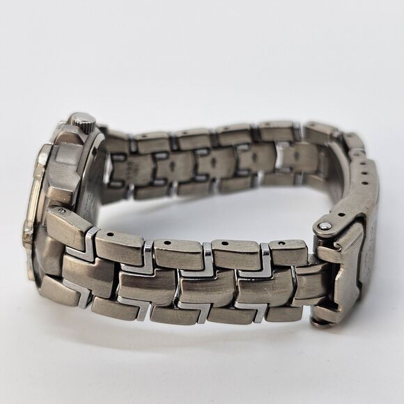 VTG Pulsar Watch Women 32MM Black Dial Date Titanium Bracelet Band 5.5\